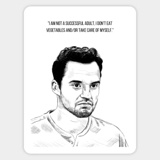 Nick Miller, New Girl, I'm Not A Successful Adult. Sticker